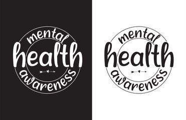 Obraz premium Mental health awareness svg files SVG