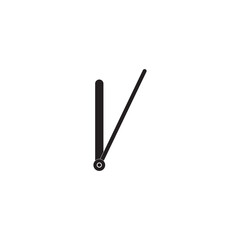 Clock hands icon logo vector