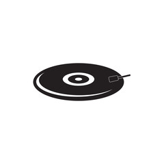 vinyl music record logo vector