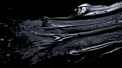 paint black color on black background, water color style - 796033678