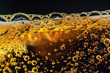 yellow bubble on glass, surface, water droplet - 796033692