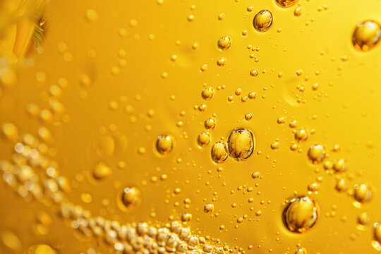 yellow bubble on glass, surface, water droplet