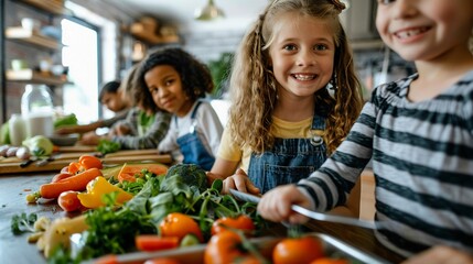 Childrens nutrition class with fun