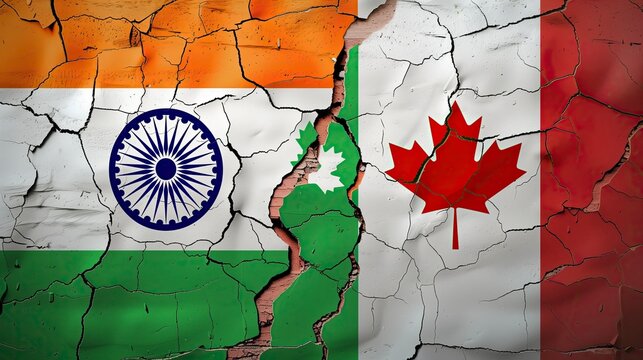 Canada and India official flag transborder relations IND CMR