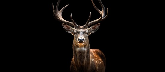 a deer with antlers that light up at night