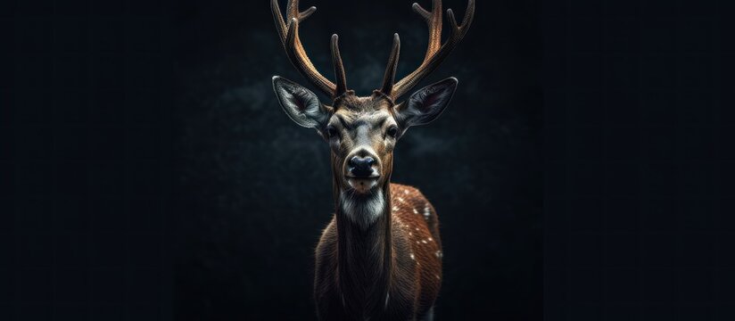 a deer with antlers that light up at night