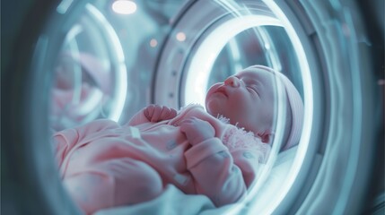 baby in incubator