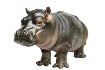 Fototapeta premium Little Hippotamus Isolated