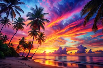 Tropical Sunset background