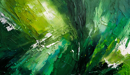 Green painting Abstract Background.