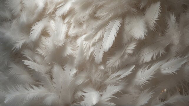 Fundo com penas brancas