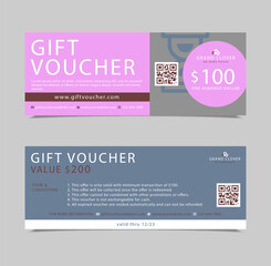 Free vector abstract gift voucher banners