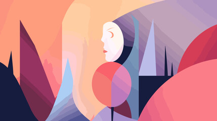 Concept vector illustration of presentation background.