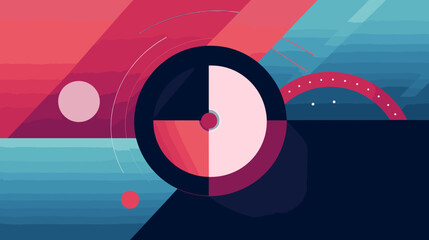 Fototapeta premium Concept vector illustration of presentation background.