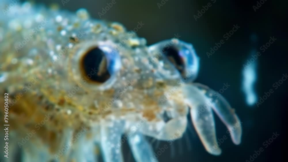Aufkleber a closeup image of a rotifers specialized jaws used to grind and ingest tiny particles of food from 