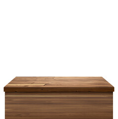 empty wooden table front view isolated PNG transparent.
