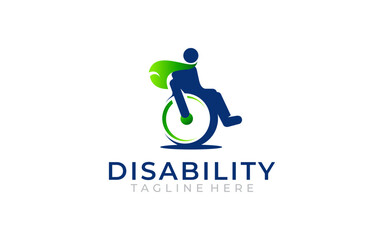 Illustration graphic vector of modern passionate disability people logo design template