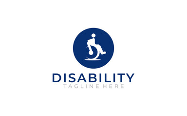 Illustration graphic vector of modern passionate disability people logo design template