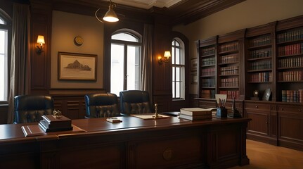 Notary office, law office. Background with Illustrative editorial.generative.ai