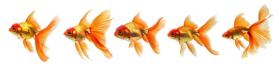 gold fish isolated on a transparent background 
