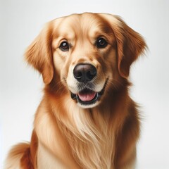 A beautiful image of a dog on a white background 