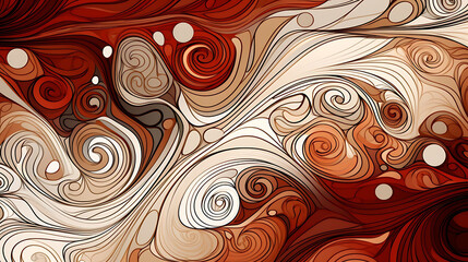 Abstract curly tendrils background