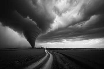 Tornado monochrome outdoors tornado.