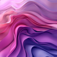 Obraz premium Pink and Purple Undulating Layers. Elegant Abstract 3D Background.