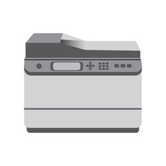 Flat printer icon on white background. Vector illustration EPS10.