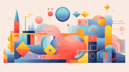 Naklejka premium Concept vector illustration of presentation background.