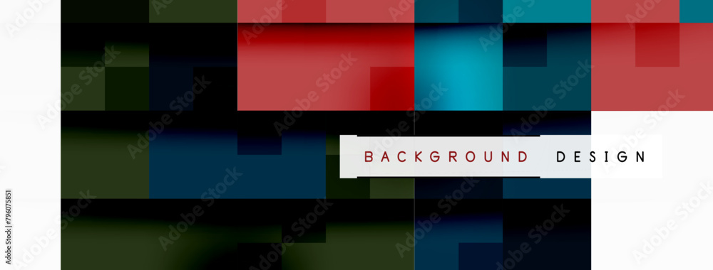 Poster A rectangular background design featuring a symmetrical pattern in electric blue and magenta tints and shades, perfect for a bold logo or artistic facade. Font Art