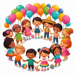 Fototapeta premium Toys, Children's Day, Happy Children's Day,