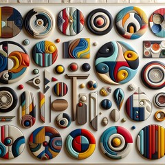 Vibrant Abstract Colorful Plaques Captivating Visuals