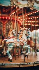 Fototapeta premium Carousel mammal animal horse