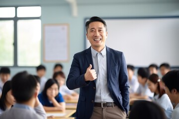 Asian teacher classroom education teaching
