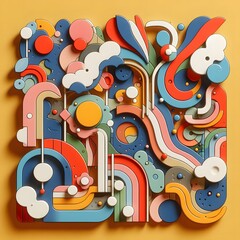 Vibrant Abstract Colorful Plaques Captivating Visuals