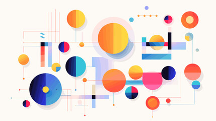 Obraz premium Concept vector illustration of presentation background.