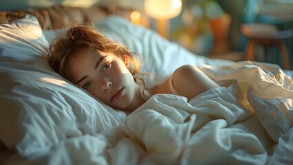 Coping with Insomnia, Breakup Stress, and Depression: A Lonely Woman's Struggle. Concept Coping with Insomnia, Breakup Stress, Depression, Loneliness