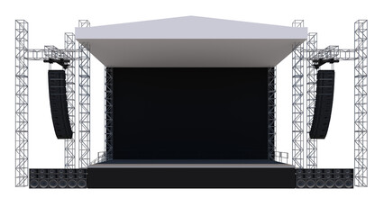 concert stage  3D rendering png