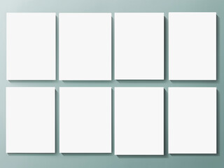 Empty Quote Frames Template Set. Blank Text Box Quote Frame Borders with Copy Space. Line Border with Quotation Marks Isolated on the Background design. Square Format for Social Media Post