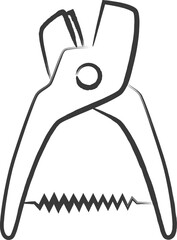 筆書き駅関連アイコンイラスト　切符切り