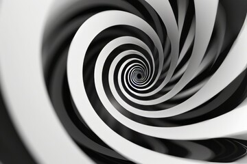 Fototapeta premium Hypnotic Black and White Spiral Illusion