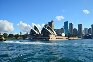 Sydney skyline with the iconic Opera House, iconic landmarks of Sydney, AI generated