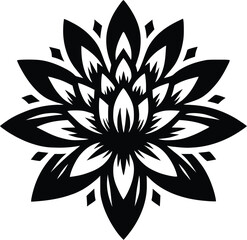 Fototapeta premium flower-silhouette