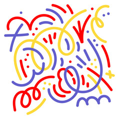 Sprinkle abstract background with circles Red Yellow Purple 