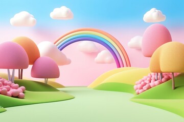 Rainbow art confectionery tranquility.