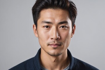 Fototapeta premium Asian Man looking at camera, studio shot