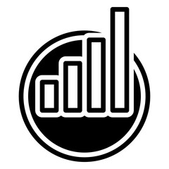 Bar Chart icon, glyph icon style
