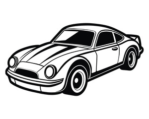 Out line drawing of a car vector