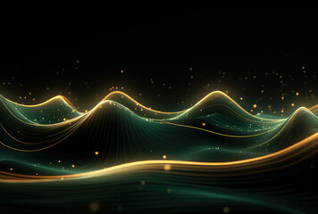 Mesmerizing Digital Waves in Dark Ambiance